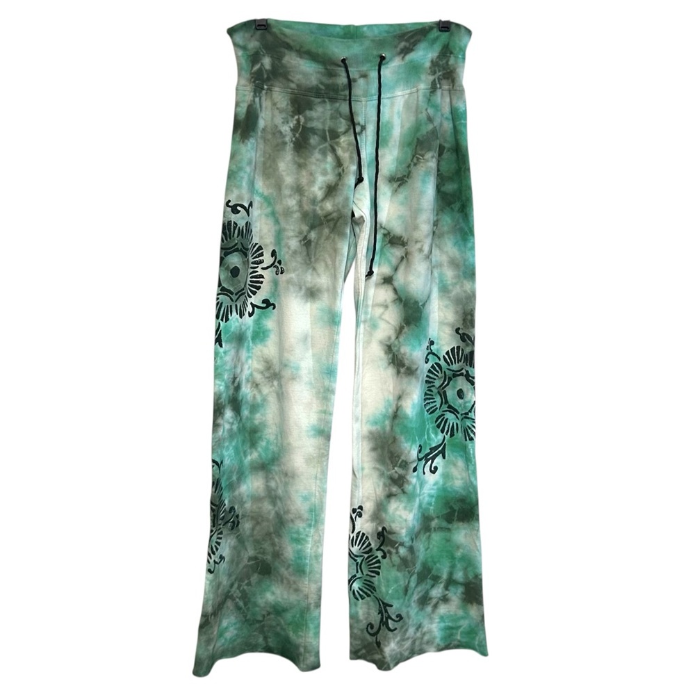 Rare‎ lucky brand M sweatpants mehndi art graphic tie dye boho USA Y2K wide leg